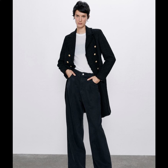 Zara tweed black Coat / Jacket - Picture 4 of 9